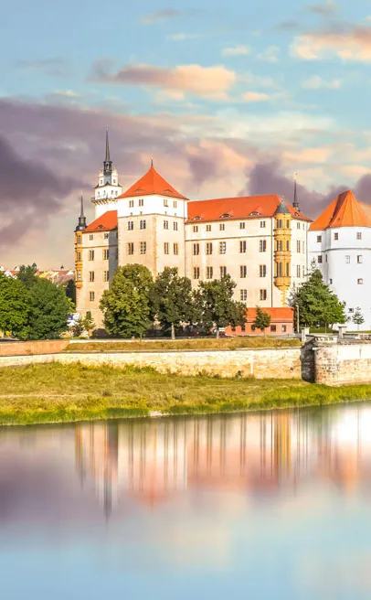 Schloss Hartenfels an der Elbe in Torgau